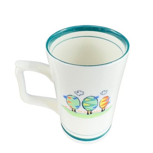 Ceramics Nari Sil Coffee Mug Cup With Whimsical Trees Ceramic Porcelain Mug VTG - Picture 6 of 14